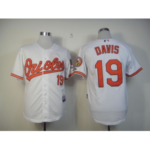mlb jerseys baltimore orioles #19 davis white
