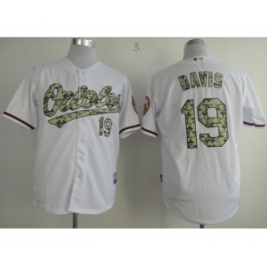 mlb jerseys baltimore orioles #19 davis white[number camo]