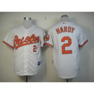 mlb jerseys baltimore orioles #2 hardy white