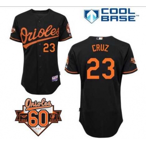 mlb jerseys baltimore orioles #23 cruz black[60 th]