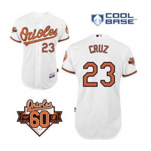 mlb jerseys baltimore orioles #23 cruz white[60 th]