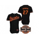 mlb jerseys baltimore orioles #27 guerrero black cool base[20th anniversary patch]