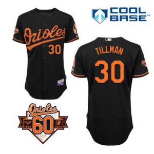 mlb jerseys baltimore orioles #30 tillman black[60 th]