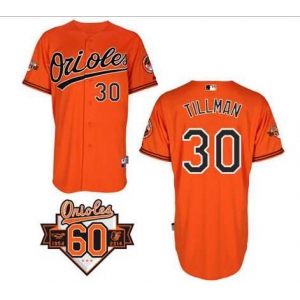 mlb jerseys baltimore orioles #30 tillman orange[60 th]