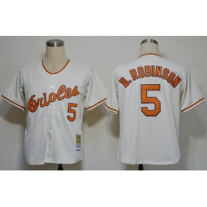 mlb jerseys baltimore orioles #5 b.robinson cream m&n 1966