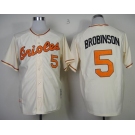 mlb jerseys baltimore orioles #5 robinson m&n cream 1970[new]