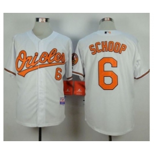 mlb jerseys baltimore orioles #6 schoop white