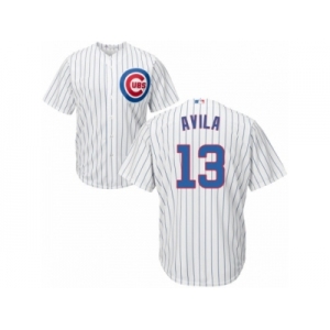 Chicago Cubs #13 Alex Avila Replica White Home Cool Base MLB Jersey