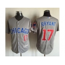 Chicago Cubs #17 Kris Bryant Grey Flexbase Authentic Collection Road Stitched MLB Jersey