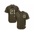 Chicago Cubs #21 Sammy Sosa Green Salute to Service Stitched Baseball Jersey