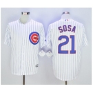 Chicago Cubs #21 Sammy Sosa White New Cool Base Stitched MLB Jersey