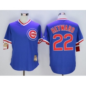 Chicago Cubs #22 Jason Heyward Blue Cooperstown Stitched Baseball Jersey