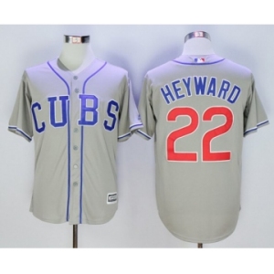 Chicago Cubs #22 Jason Heyward Grey New Cool Base Alternate Road Stitched MLB Jersey