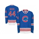 Chicago Cubs #44 Anthony Rizzo Blue Long Sleeve Stitched MLB Jersey