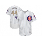 Chicago Cubs #44 Anthony Rizzo White 2017 Gold Program Flexbase Stitched MLB Jersey