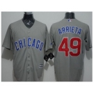 Chicago Cubs #49 Jake Arrieta Grey New Cool Base Stitched MLB Jersey