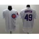 Chicago Cubs #49 Jake Arrieta White Flexbase Authentic Collection Stitched MLB Jersey