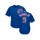 Chicago Cubs #5 Albert Almora Jr Authentic Royal Blue Team Logo Fashion Cool Base MLB Jersey