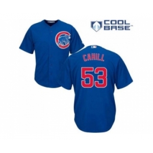 Chicago Cubs #53 Trevor Cahill Blue New Cool Base Stitched Baseball Jersey