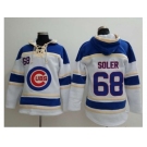 Chicago Cubs #68 Jorge Soler White Sawyer Hooded Sweatshirt Baseball Hoodie