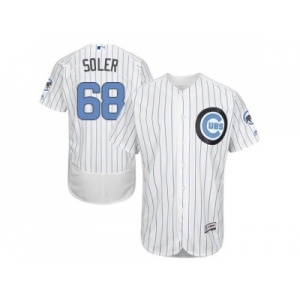 Chicago Cubs #68 Jorge Soler White(Blue Strip) Flexbase Authentic Collection 2016 Father's Day Stitched Baseball Jersey