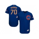 Chicago Cubs #70 Joe Maddon Blue Flexbase Authentic 2017 Gold Program Stitched MLB Jersey