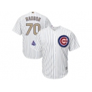 Chicago Cubs #70 Joe Maddon White 2017 Gold Program Cool Base Stitched MLB Jersey