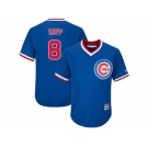 Chicago Cubs #8 Ian Happ Replica Royal Blue Cooperstown Cool Base MLB Jersey