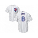 Chicago Cubs #8 Ian Happ Replica White Home Cool Base MLB Jersey