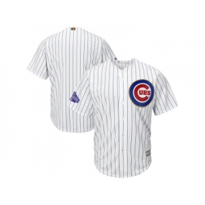 Chicago Cubs Blank White 2017 Gold Program Cool Base Stitched MLB Jersey