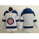 Chicago Cubs Blank White Sawyer Hooded Sweatshirt Baseball Hoodie