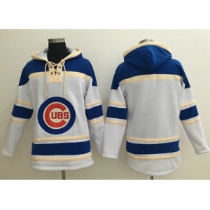 Chicago Cubs Blank White Sawyer Hooded Sweatshirt Baseball Hoodie