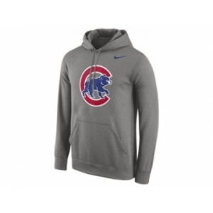 Chicago Cubs Nike Logo Performance Pullover Gray MLB Hoodie