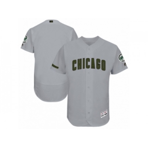 Men 2017 Memorial Day Chicago Cubs Gray Flex Base Team Jersey