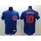 Men Chicago Cubs #10 Ron Santo Majestic blue Flexbase Authentic Collection Player Jersey