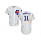 Men Chicago Cubs #11 Yu Darvish White Flexbase Authentic Collection Stitched MLB Jersey