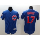 Men Chicago Cubs #17 Kris Bryant Majestic blue Flexbase Authentic Collection Player Jersey