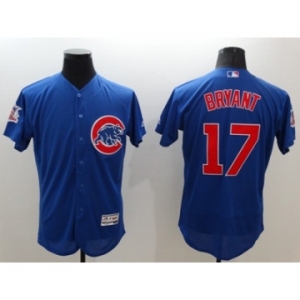 Men Chicago Cubs #17 Kris Bryant Majestic blue Flexbase Authentic Collection Player Jersey