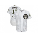 Men Chicago Cubs #17 Kris Bryant White(Blue Strip) Flexbase Authentic Collection 2018 Memorial Day Stitched MLB Jersey