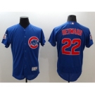 Men Chicago Cubs #22 Jason Heyward Majestic blue Flexbase Authentic Collection Player Jersey