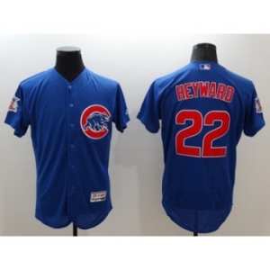 Men Chicago Cubs #22 Jason Heyward Majestic blue Flexbase Authentic Collection Player Jersey