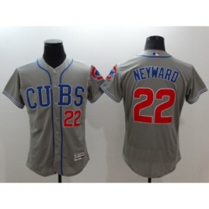 Men Chicago Cubs #22 Jason Heyward Majestic grey Flexbase Authentic Collection Player Jersey