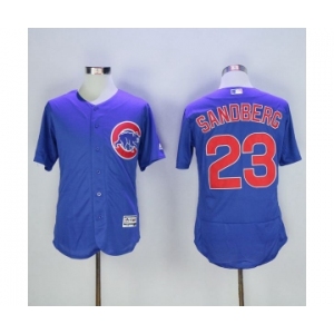 Men Chicago Cubs #23 Ryne Sandberg Majestic blue Flexbase Authentic Collection Player Jersey