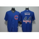 Men Chicago Cubs #44 Anthony Rizzo Blue USA Flag Fashion Cool Base Jersey