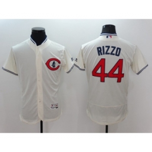 Men Chicago Cubs #44 Anthony Rizzo Majestic Cream Flexbase Authentic Collection Player Jersey