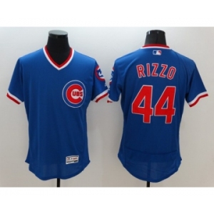 Men Chicago Cubs #44 Anthony Rizzo Majestic blue Flexbase Authentic Cooperstown Player Jersey