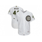 Men Chicago Cubs #44 Anthony Rizzo White(Blue Strip) Flexbase Authentic Collection 2018 Memorial Day Stitched MLB Jersey