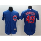 Men Chicago Cubs #49 Jake Arrieta Majestic blue Flexbase Authentic Collection Player Jersey