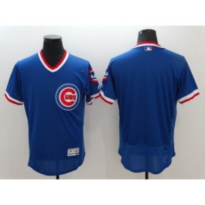 Men Chicago Cubs Blank Majestic Blue Flexbase Authentic Cooperstown Jersey