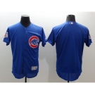 Men Chicago Cubs blank Majestic Blue stripe Flexbase Authentic Collection Jersey